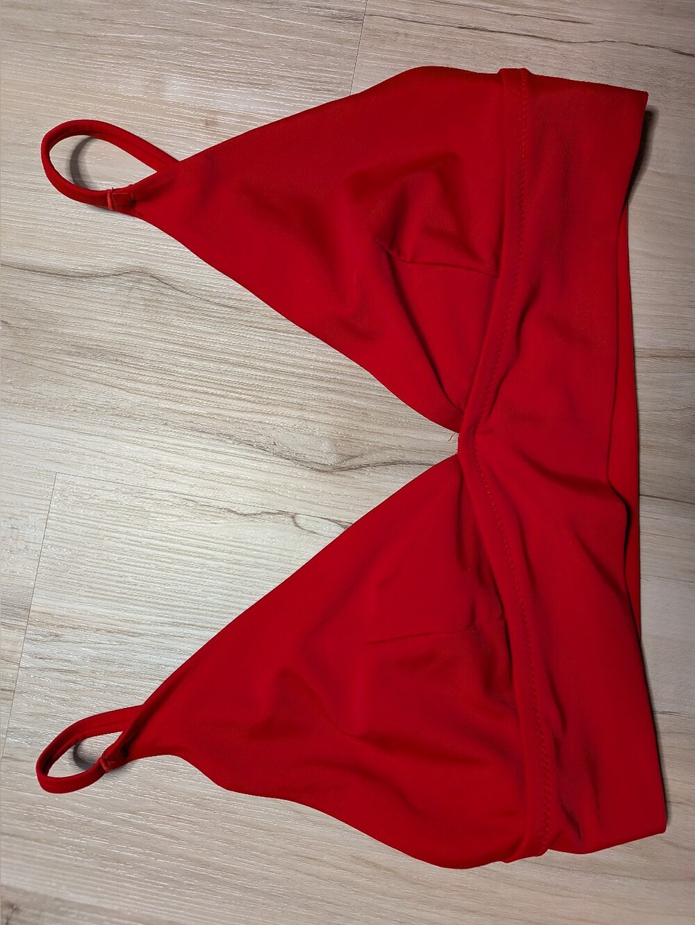 Aerie Bright Red Triangle Bikini Top